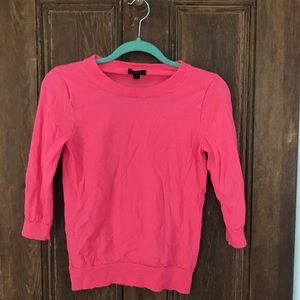 J.Crew bright salmon colored spring sweater